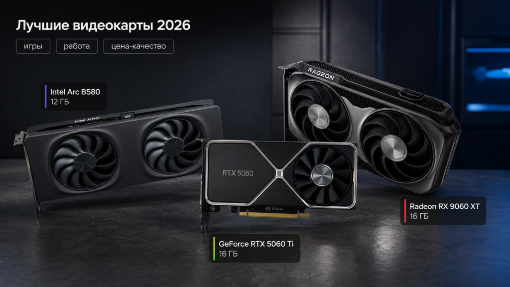 лучшие видеокарты 2026 года для игр и работы