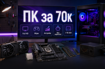 сборка ПК за 70к в 2026 году для игр в Full HD и 2K