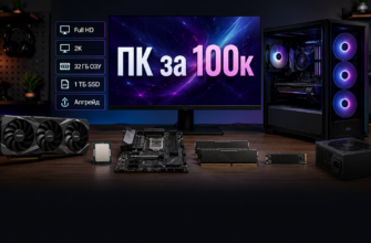 сборка ПК за 100к в 2026 году для игр в Full HD и 2K