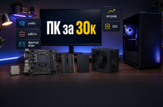 сборка ПК за 30к в 2026 году для игр учебы и работы