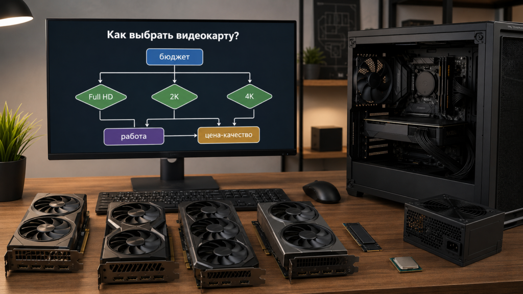 какую видеокарту купить в 2026 году для игр Full HD 2K и работы