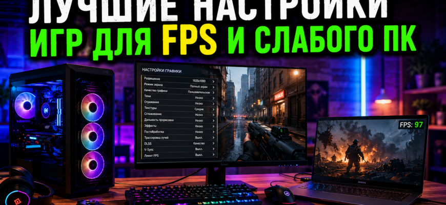 лучшие настройки игр для FPS и слабого ПК на игровом компьютере и ноутбуке