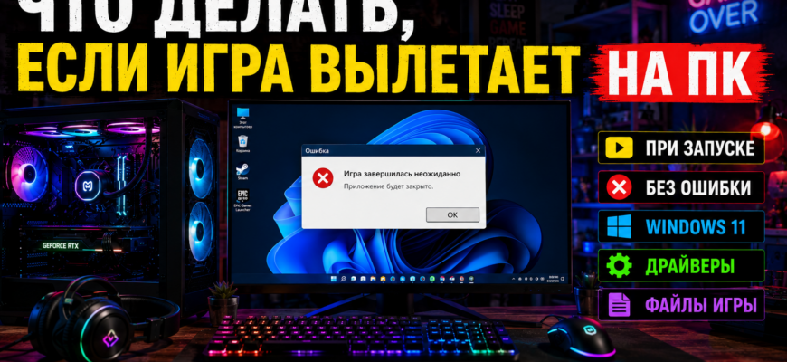 что делать если игра вылетает на ПК при запуске, без ошибки или на Windows 11