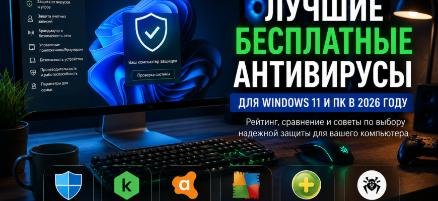бесплатный антивирус для Windows 11 и игрового ПК в 2026 году