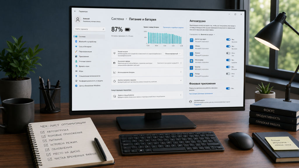 как повысить производительность ПК через настройки Windows 11