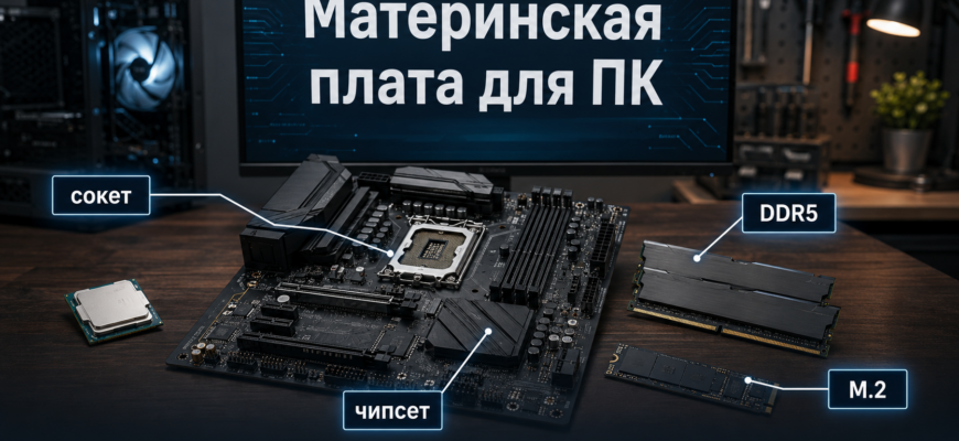 материнская плата для ПК и выбор сокета чипсета и памяти