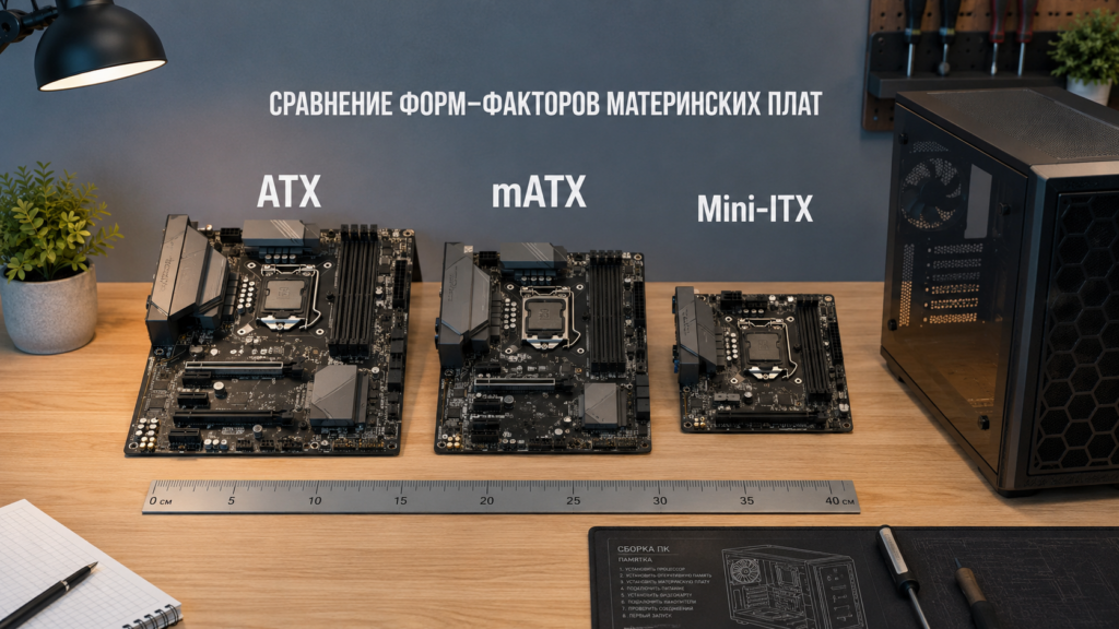 материнская плата ATX mATX и Mini-ITX для корпуса ПК