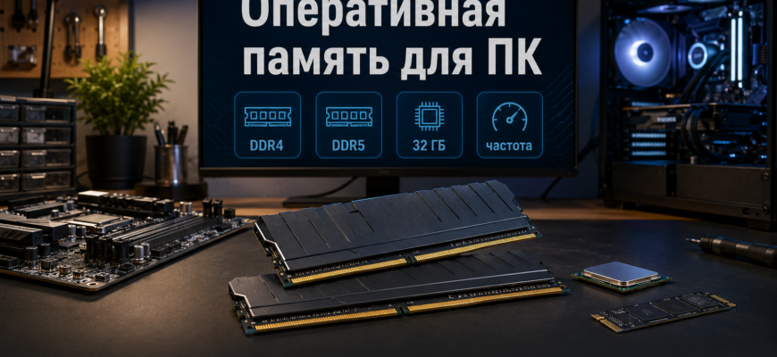 оперативная память для ПК и выбор DDR4 DDR5 объема и частоты