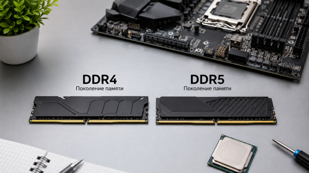 оперативная память DDR4 и DDR5 для ПК в сравнении