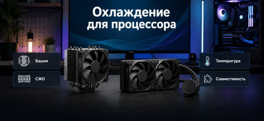 охлаждение для процессора в игровом и рабочем ПК