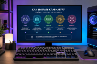 клавиатура для ПК на современном рабочем столе с компьютером