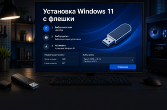 Установка Windows 11 с флешки через UEFI USB на современном компьютере