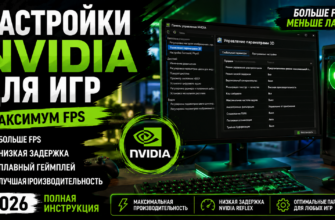настройки Nvidia для игр в 2026 году для максимального FPS и низкой задержки
