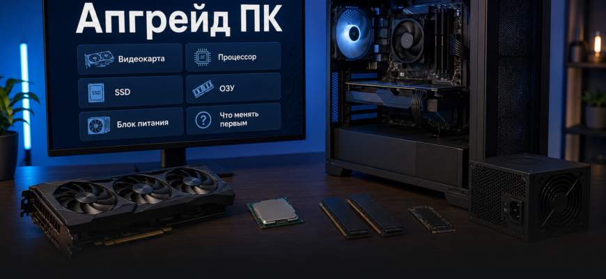 Калькулятор апгрейда ПК с выбором видеокарты процессора SSD и оперативной памяти