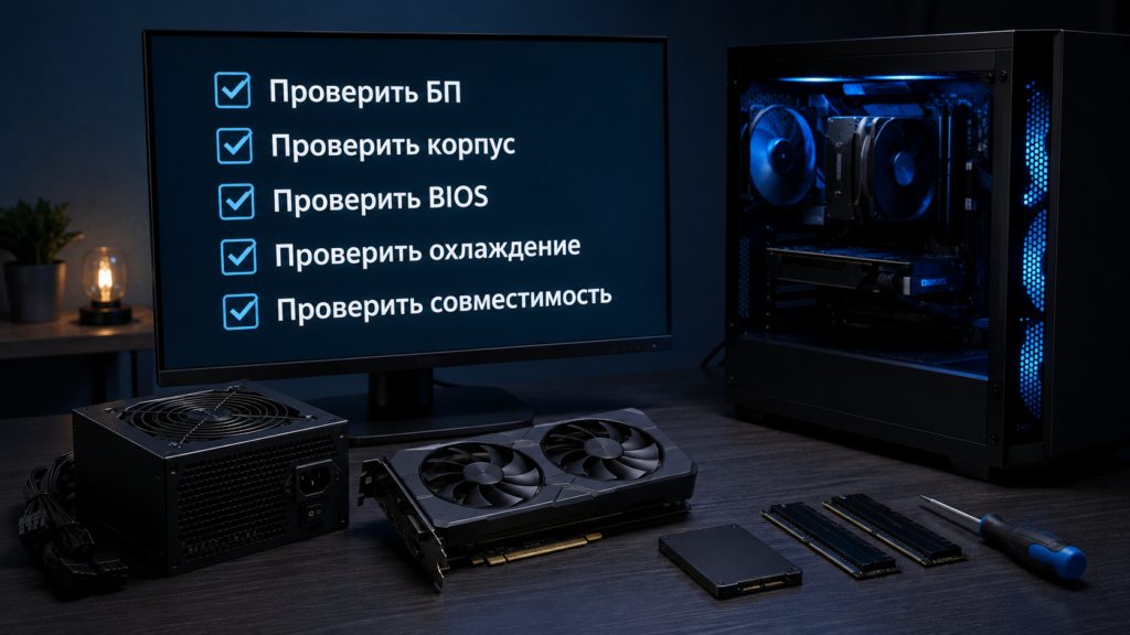 Чек-лист перед апгрейдом ПК с проверкой блока питания корпуса и совместимости