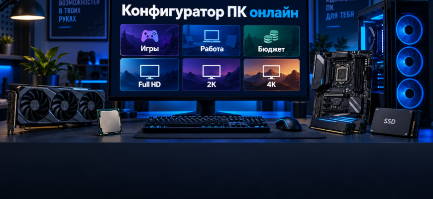 Конфигуратор ПК онлайн для подбора компьютера под игры, работу и бюджет